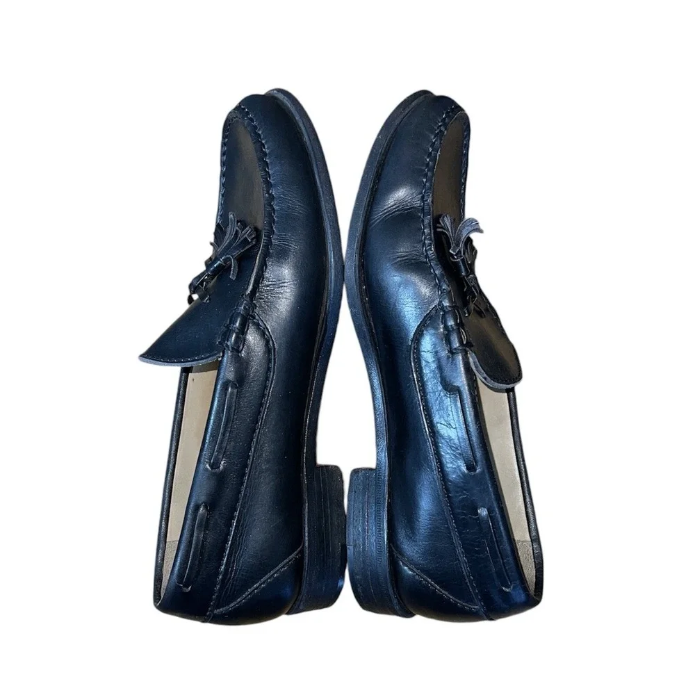 Allen Edmonds Coventry Tassel Loafers Mens Size 8 Black Leather Slip On Shoes